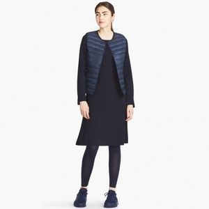 Uniqlo Navy Women Merino Blend Wide-sleeve Dress,